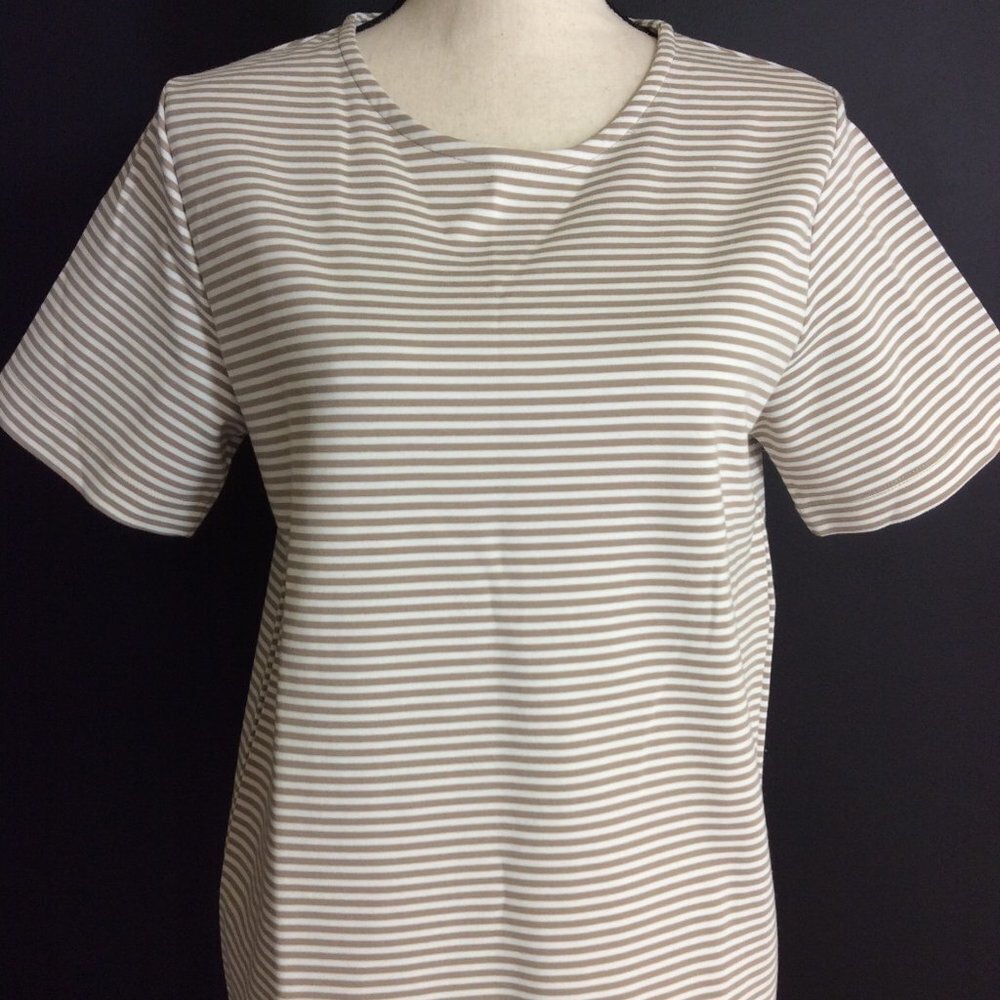 Jessica Holbrook Womens Top Size Medium Striped Short Sleeve - Picture 2 of 12